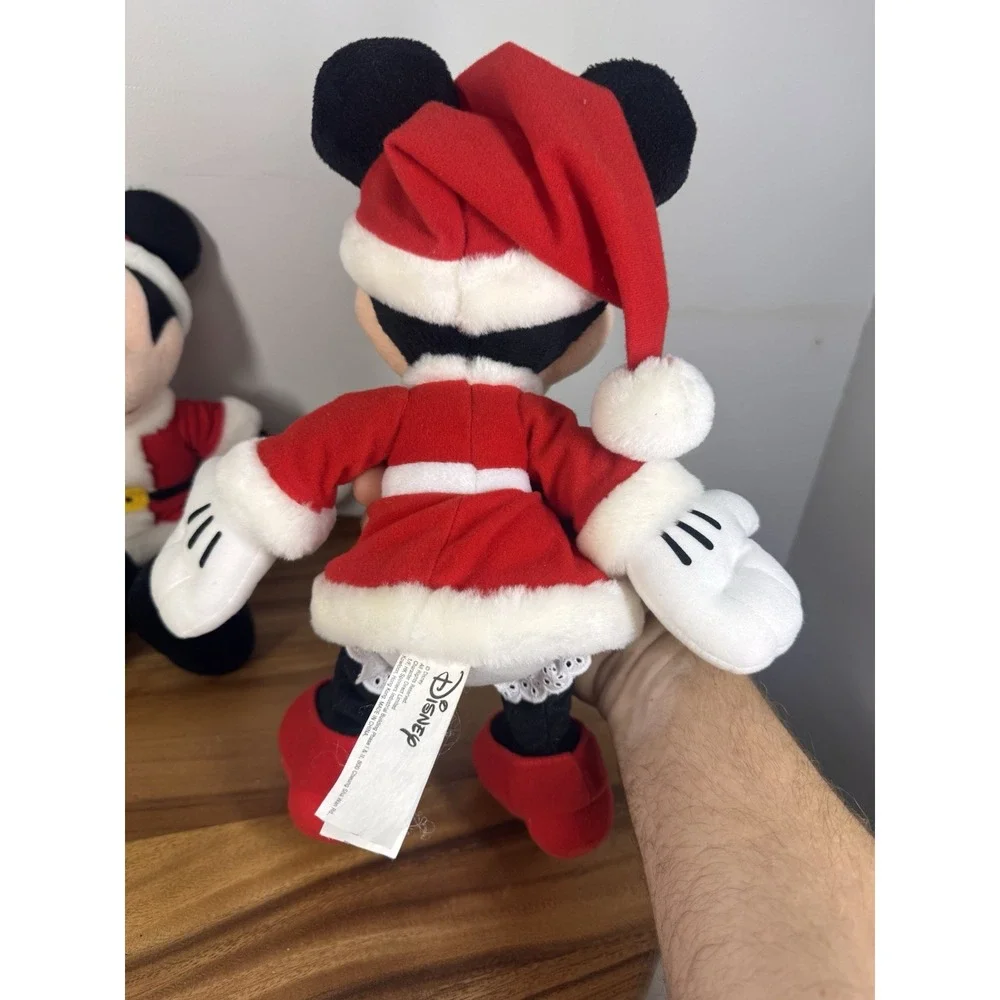 Vintage Disney Mickey & Minnie Mouse Christmas‎ Rattle Plush Animals